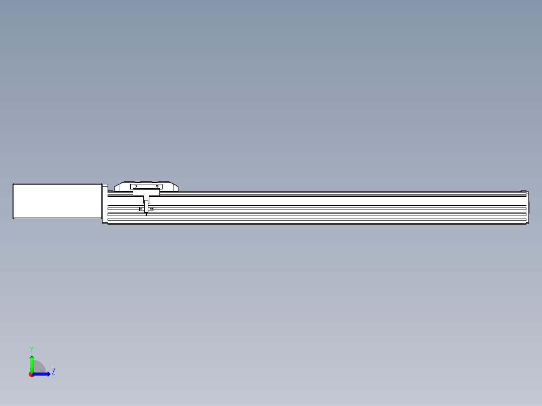 同步带全封闭直线模组TPA-HCB-85D-90-L600-MR-Y-P20-N3左视图