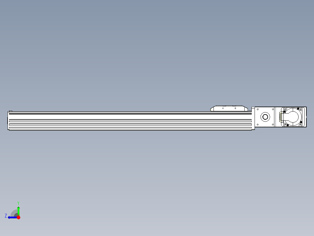 同步带全封闭直线模组TPA-HCB-85D-90-L600-MR-Y-P20-N3右视图