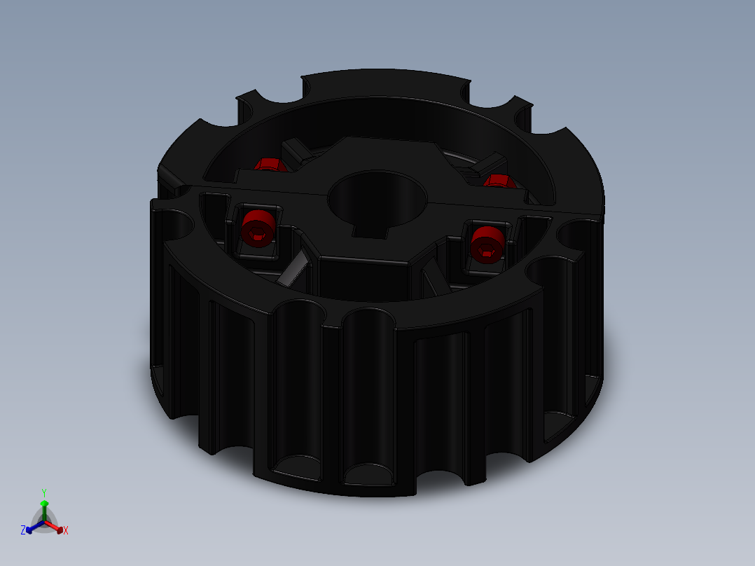 链板主动轮 3D模正等轴测图