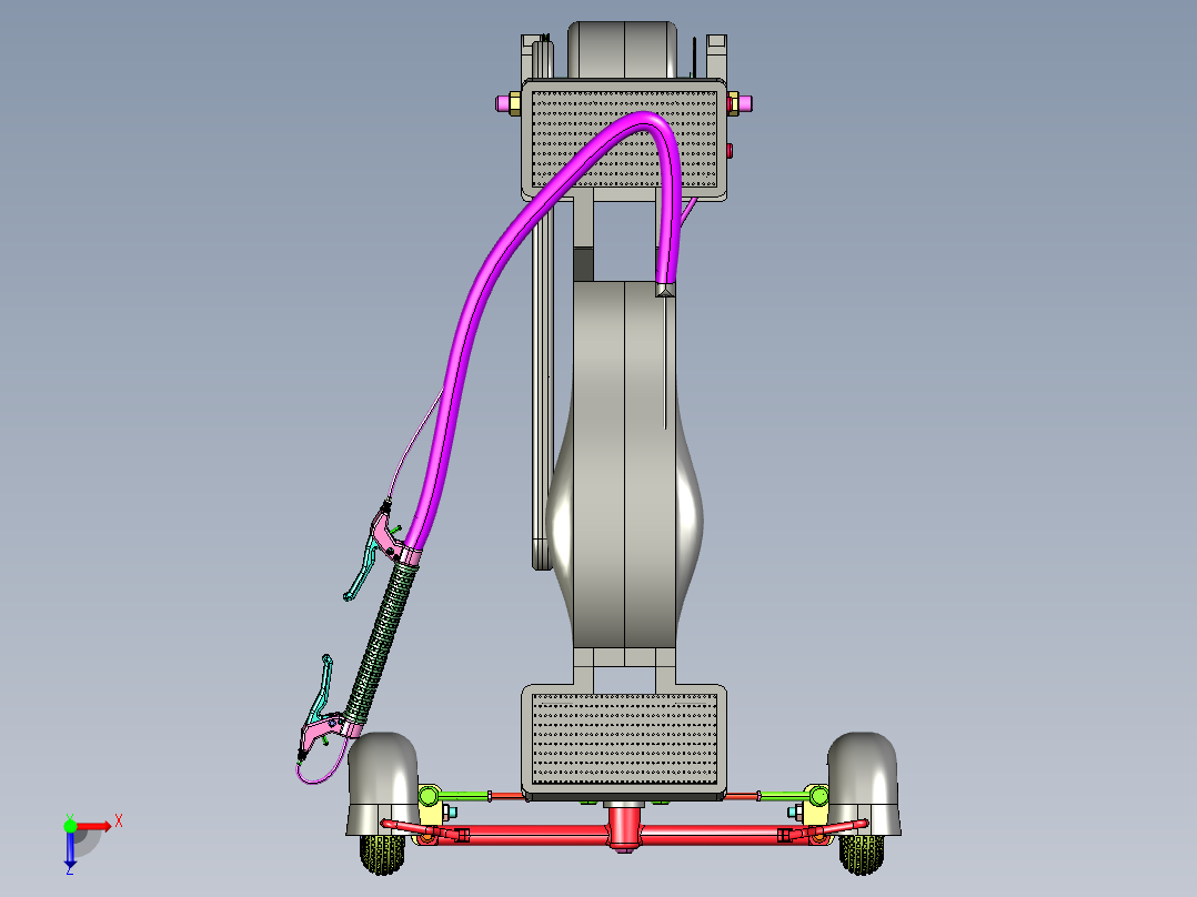 次世代倒三轮摩托车俯视图