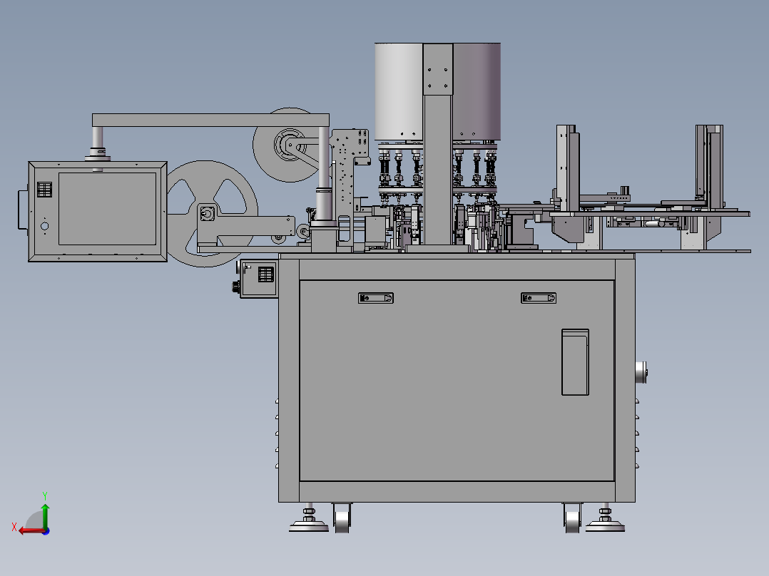 全自动编带机、电感编带测试NG分选多功能一体机后视图