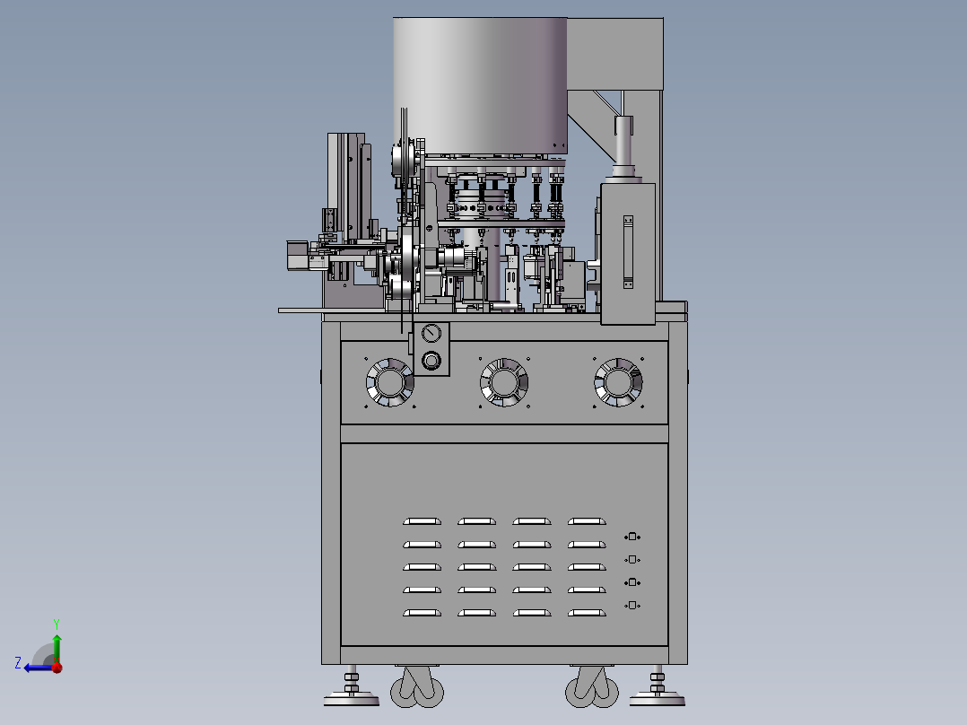全自动编带机、电感编带测试NG分选多功能一体机右视图