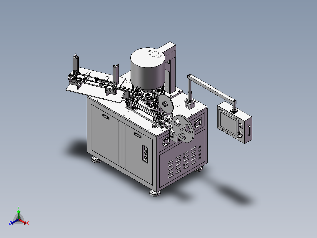 全自动编带机、电感编带测试NG分选多功能一体机正等轴测图
