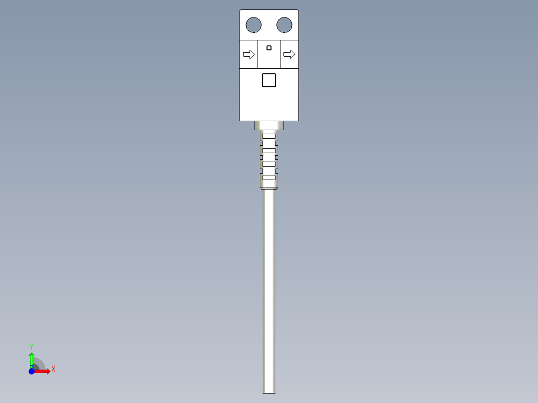 槽型光电传感器LU674_3D前视图