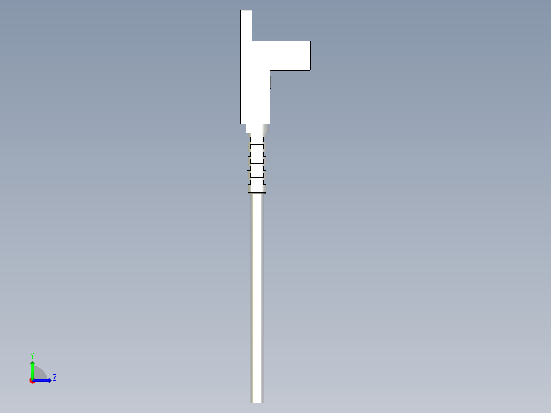 槽型光电传感器LU674_3D左视图