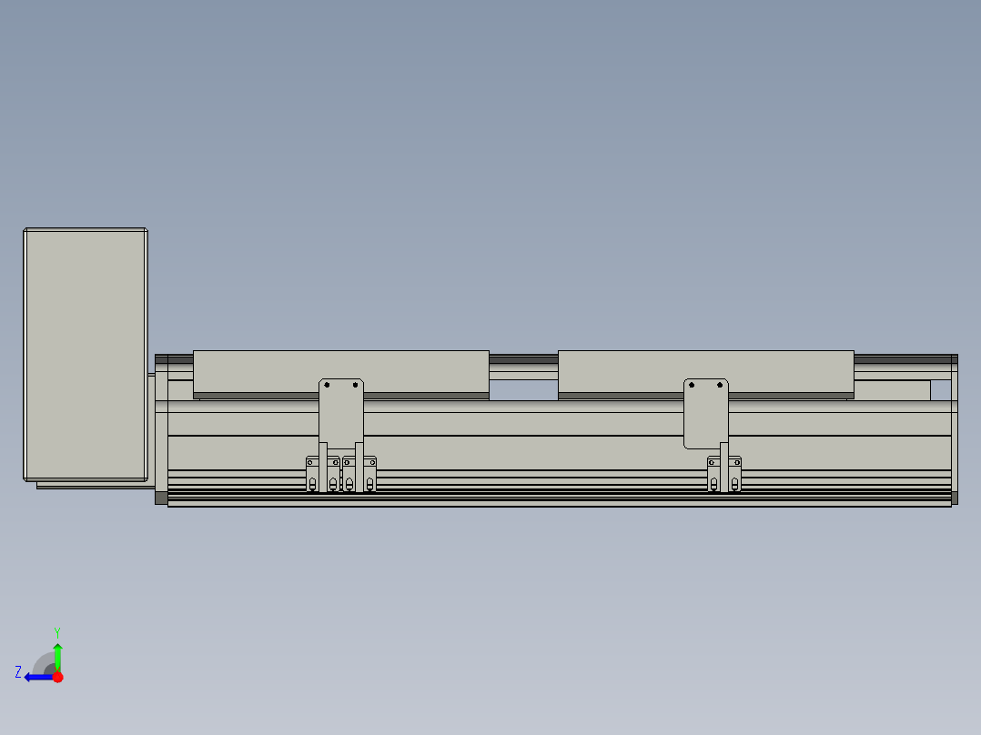 直线模组LHB21-L40-S250-RU设计图纸右视图