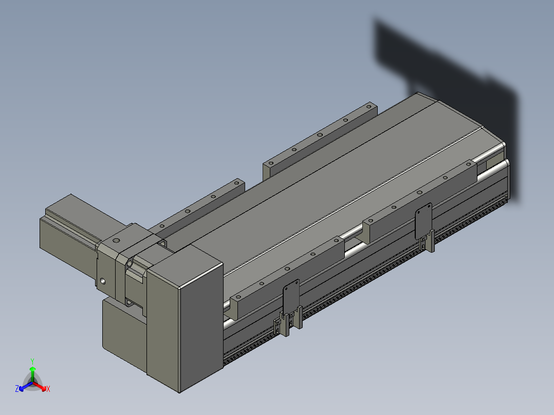 直线模组LHB21-L40-S250-RU设计图纸正等轴测图