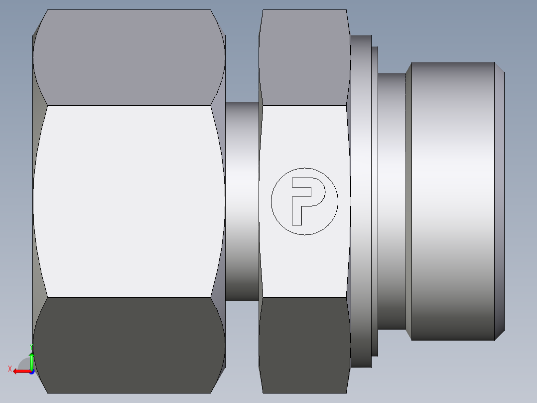 卡套式工业通用硬管接头EO_Standpipe_connector_EVGE30SREDCF后视图