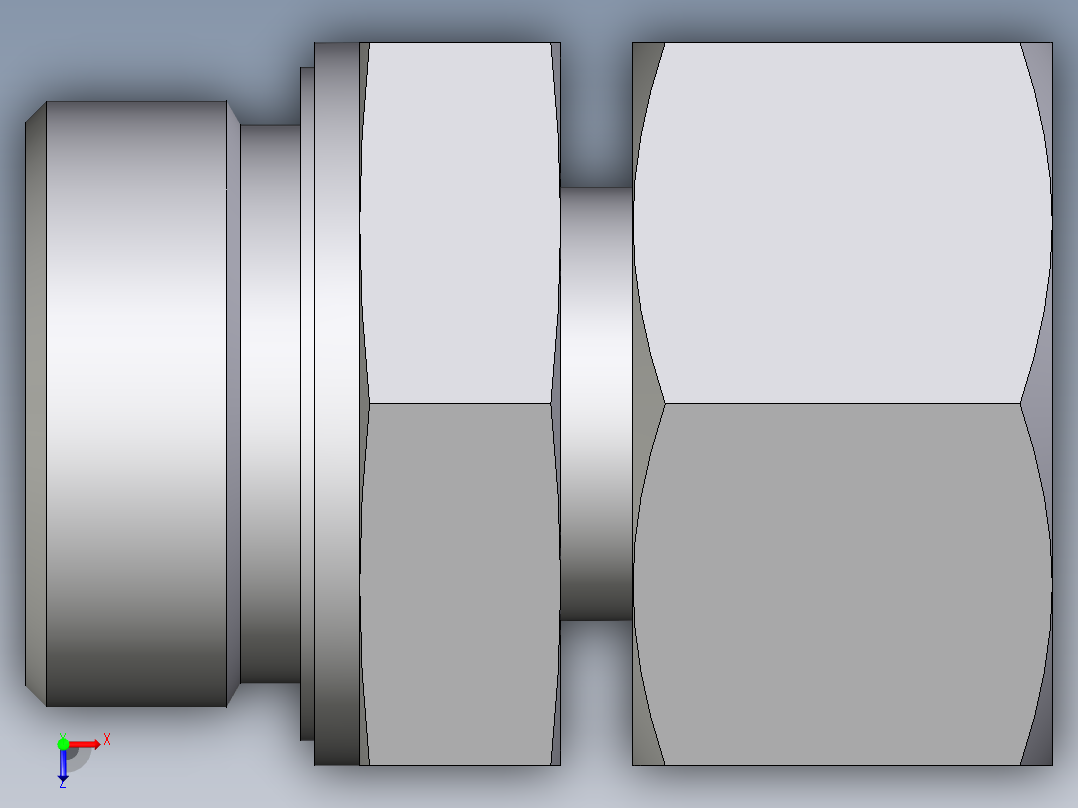 卡套式工业通用硬管接头EO_Standpipe_connector_EVGE30SREDCF俯视图