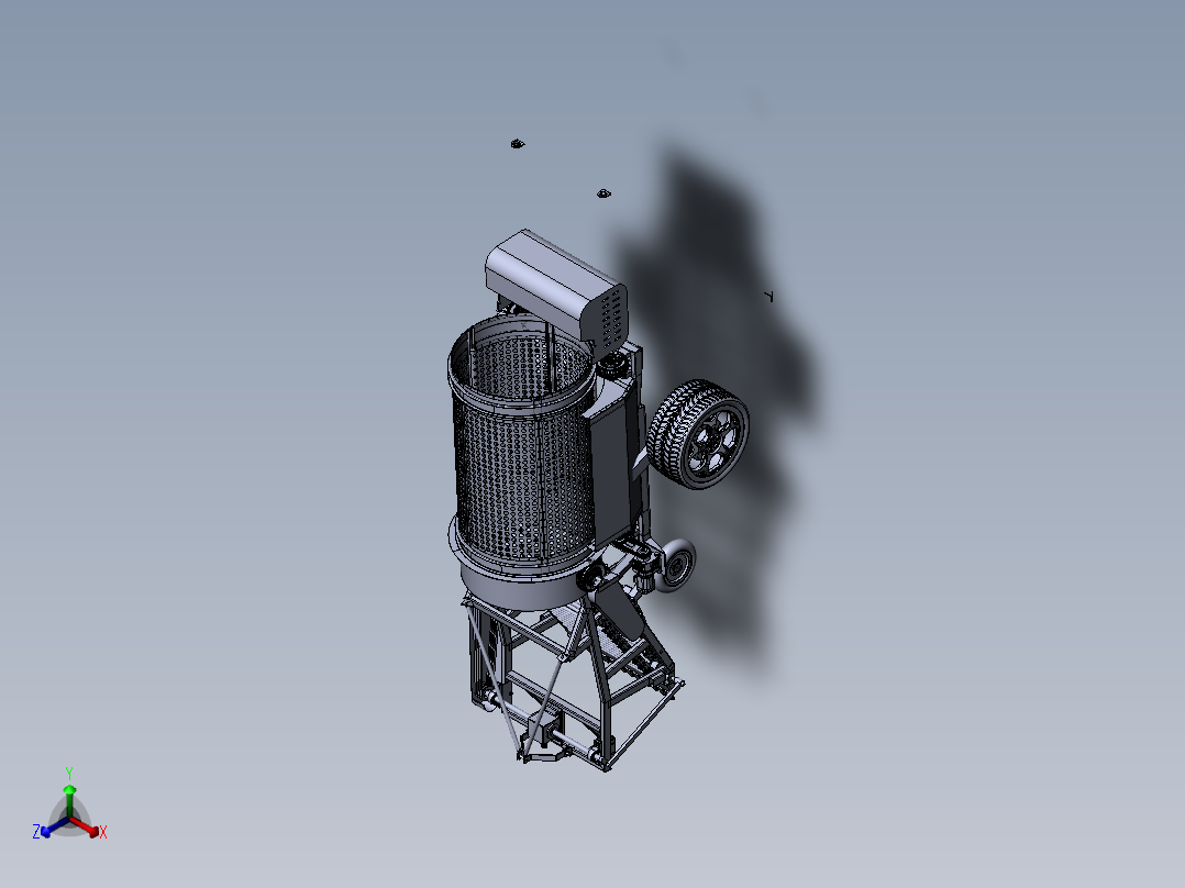 太子参收获机正等轴测图