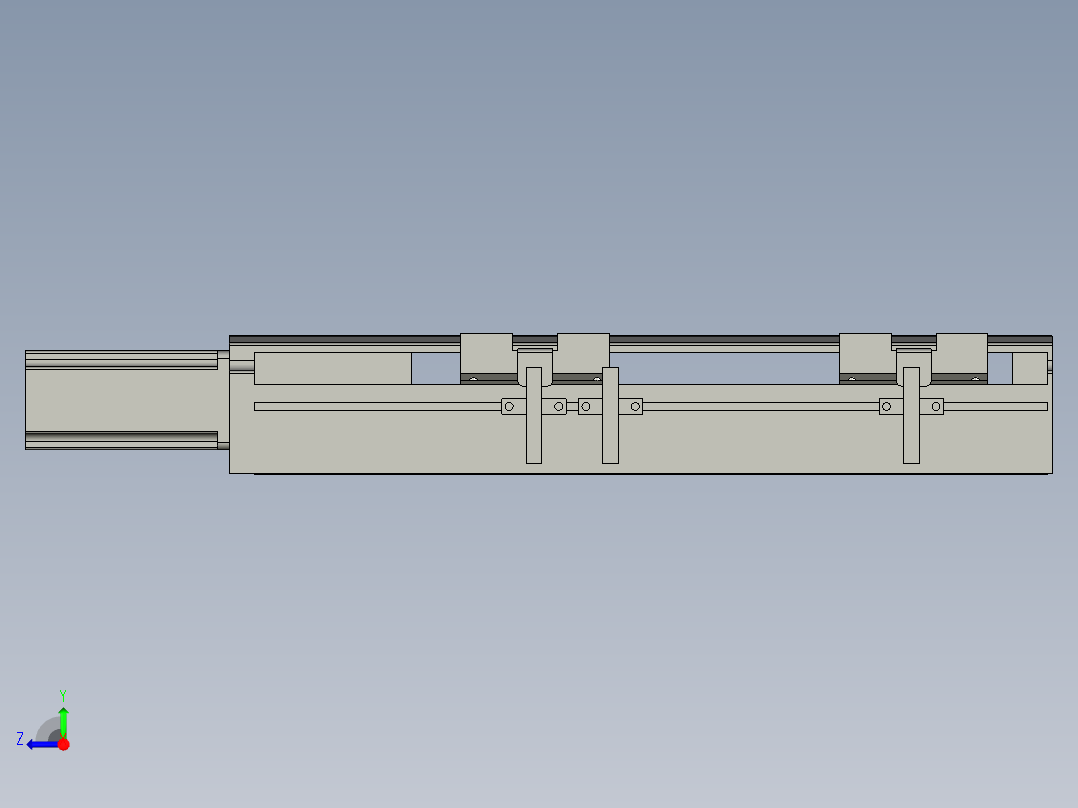 直线模组LHA6-S150-M-100W(16丝杆)设计图纸右视图