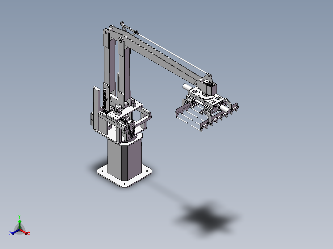 码垛机器人_码垛机械手正等轴测图