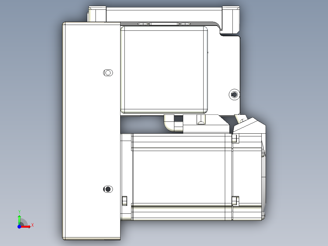 同步带全封闭直线模组TPA-HCB-105D-90-L650-LP-C-P20-N3前视图
