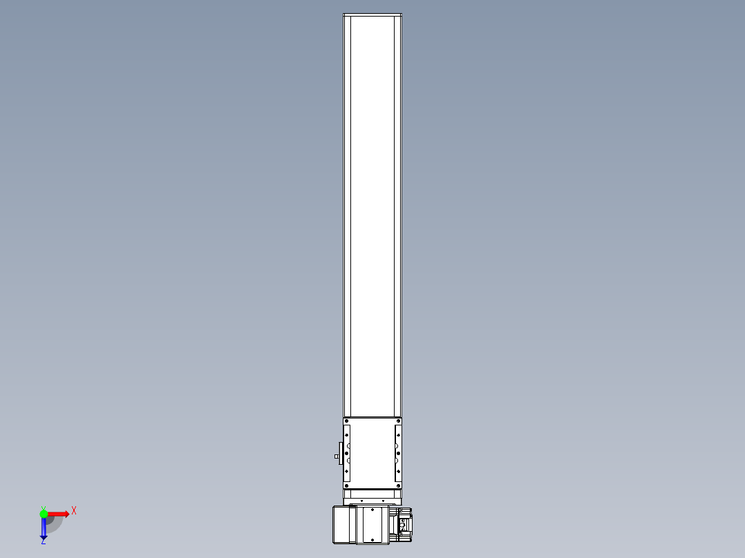 同步带全封闭直线模组TPA-HCB-105D-90-L650-LP-C-P20-N3俯视图