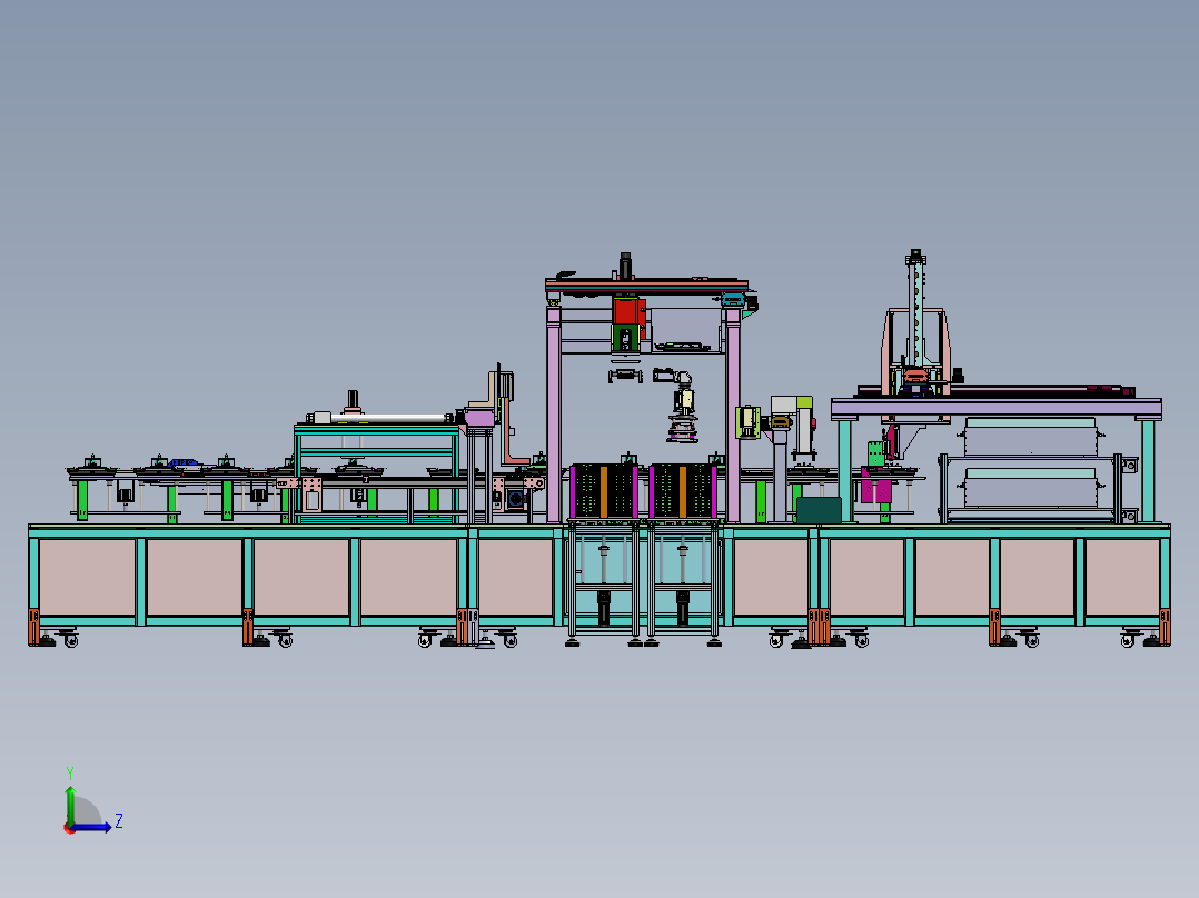 新能源辅料上料机构sw20可编辑左视图
