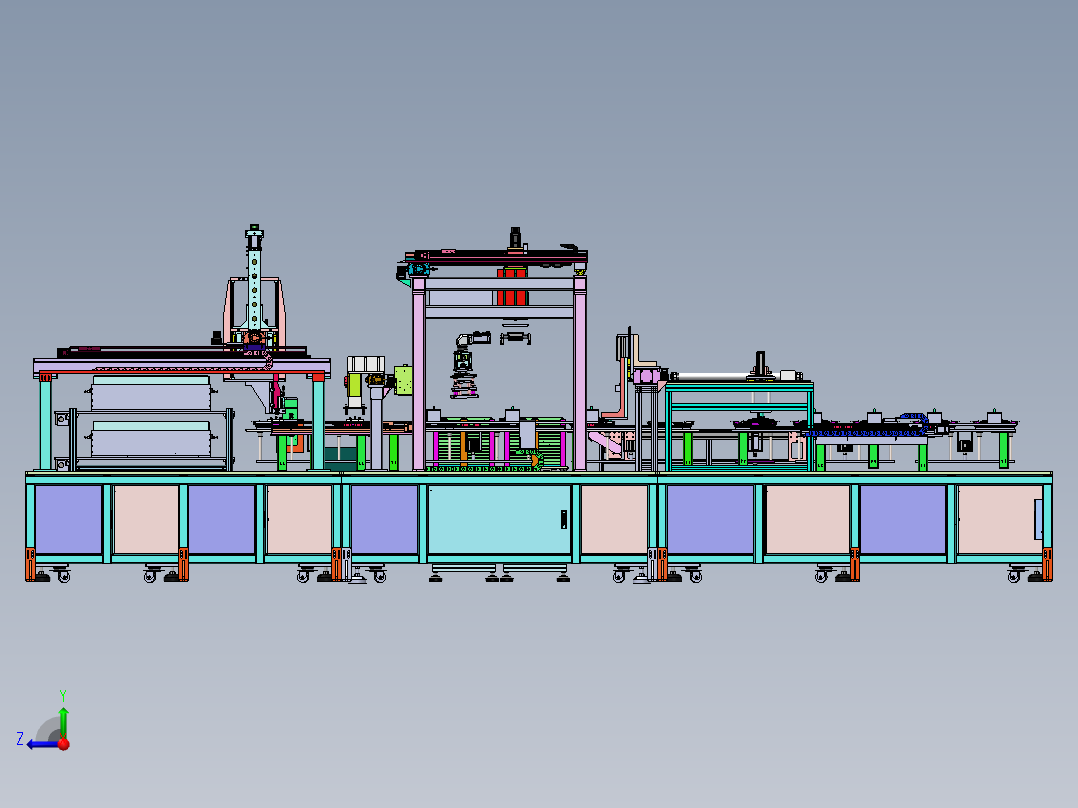 新能源辅料上料机构sw20可编辑右视图
