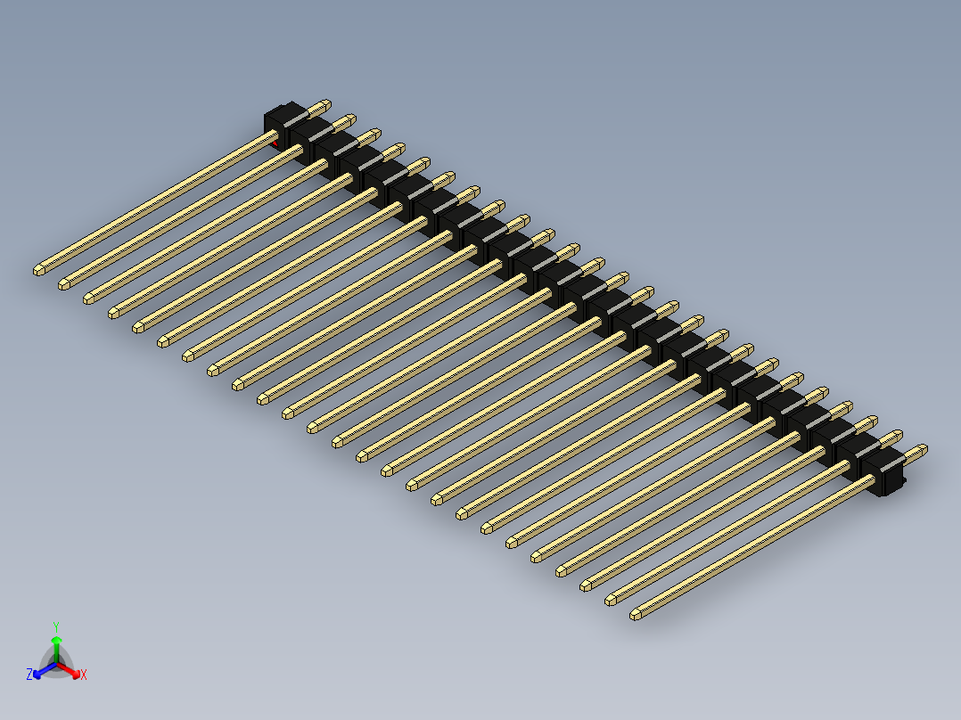 彩色公头100mil（2.54mm）系列-DS1021_black_1x25p_100mil_Type43_rev1.0