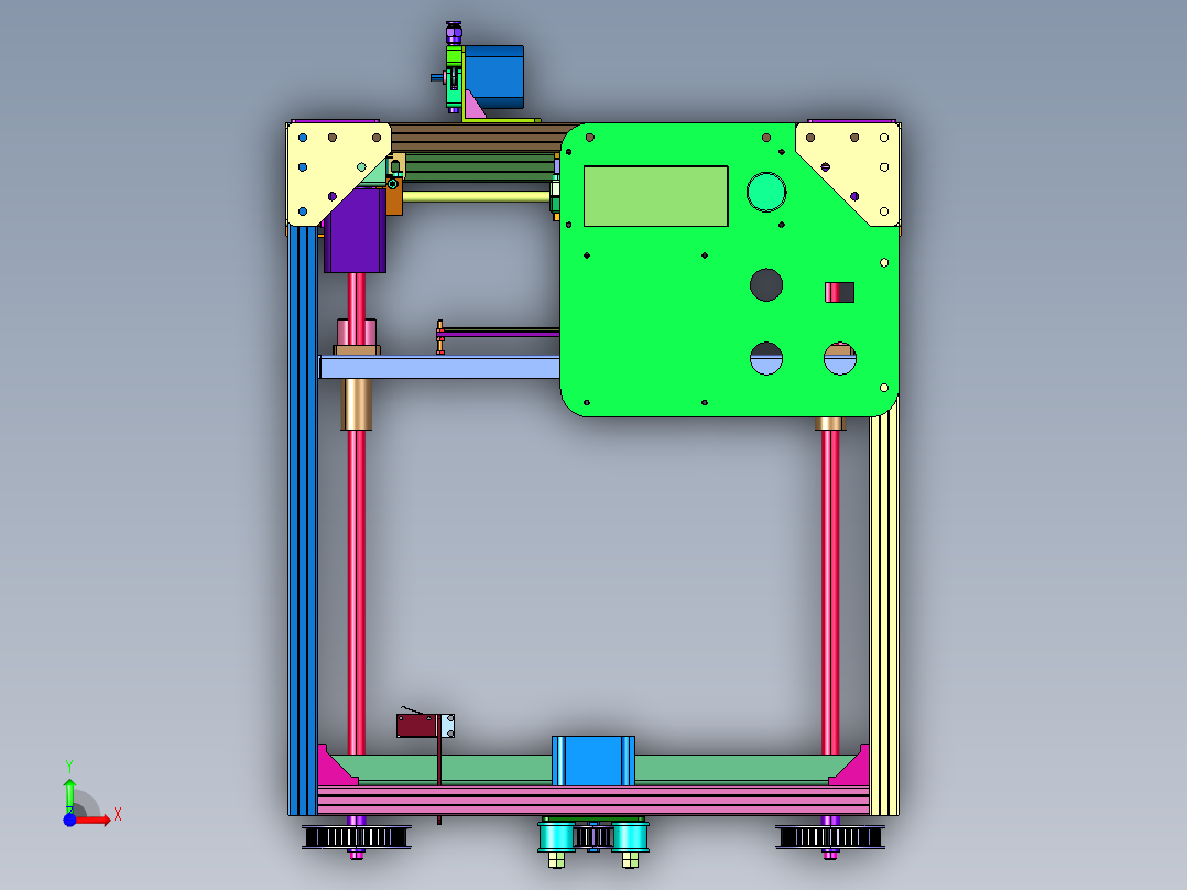 儿童手办模型桌面级3D立体打印机前视图