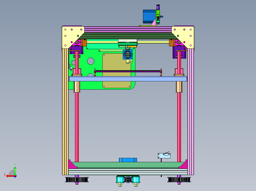 儿童手办模型桌面级3D立体打印机后视图