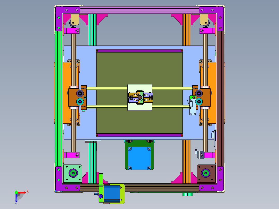 儿童手办模型桌面级3D立体打印机俯视图