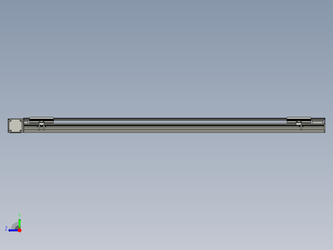 直线模组LHB17-L40-S1600-L(B)设计图纸右视图