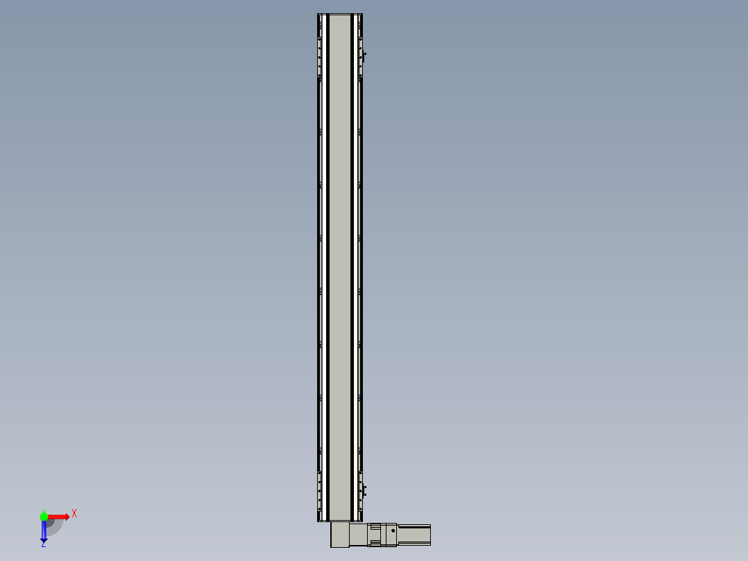 直线模组LHB17-L40-S1600-L(B)设计图纸俯视图