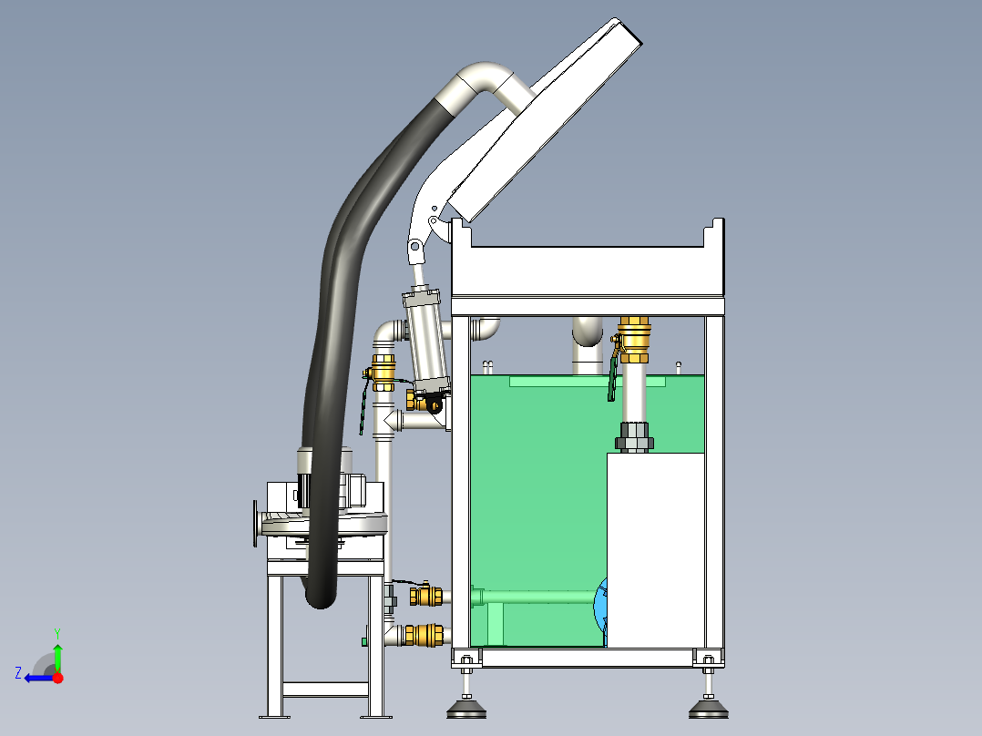 循环蒸汽加热箱右视图