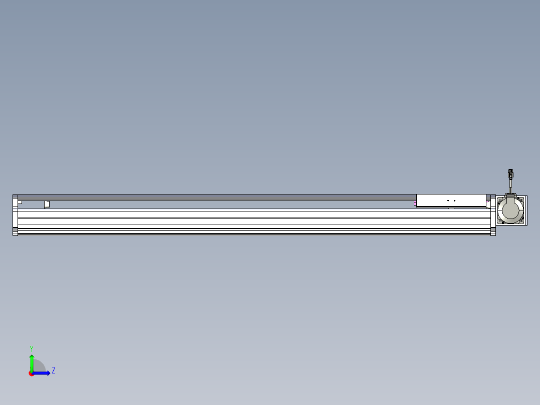 东锦同步带传动-直线滑台模组DH210B-L150-S1100-BL-P750W-C3左视图