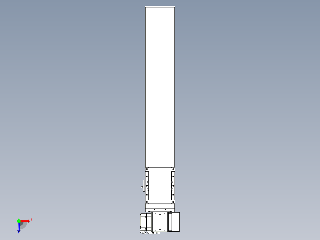 同步带全封闭直线模组TPA-HCB-105D-90-L500-RP-Y-P20-N3俯视图