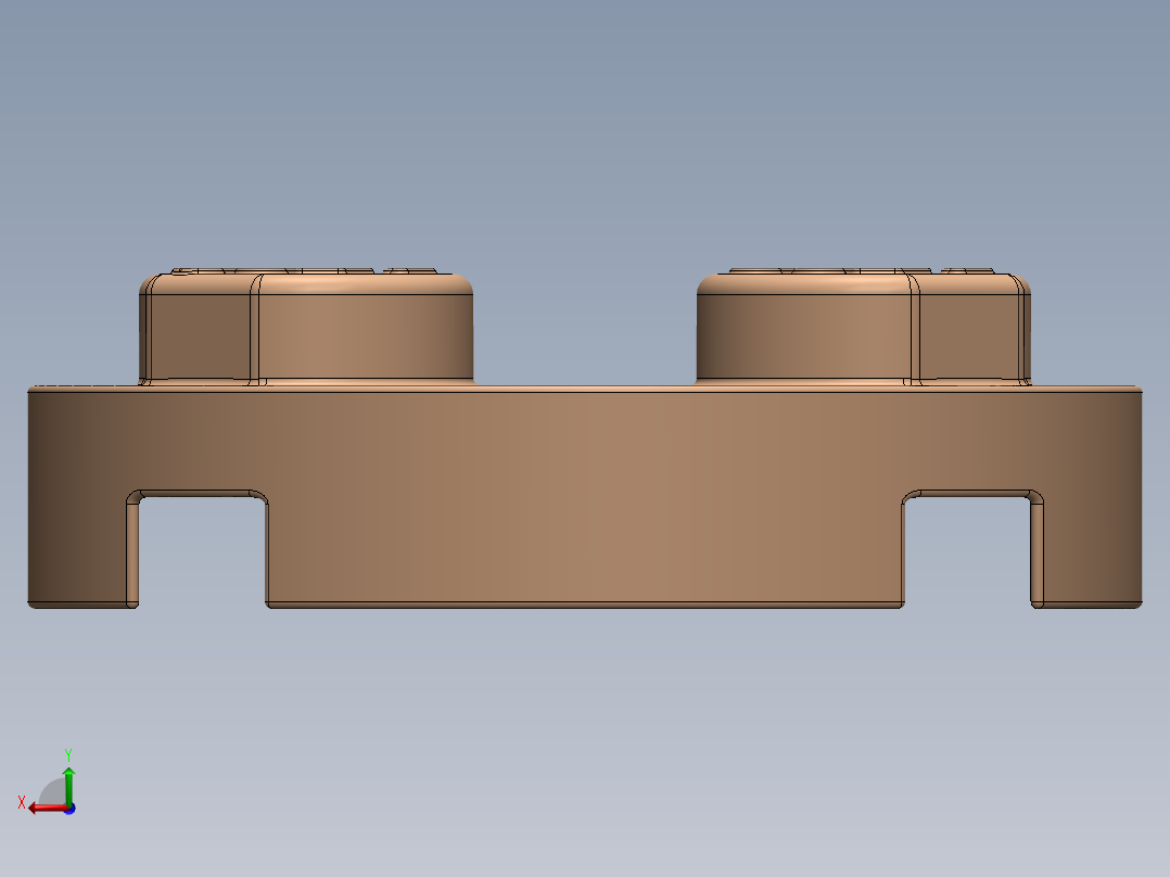 乐高零件 4032 板 2 x 2 圆形-4032 Light Orange Plate 2 x 2 Round.SLDPRT后视图