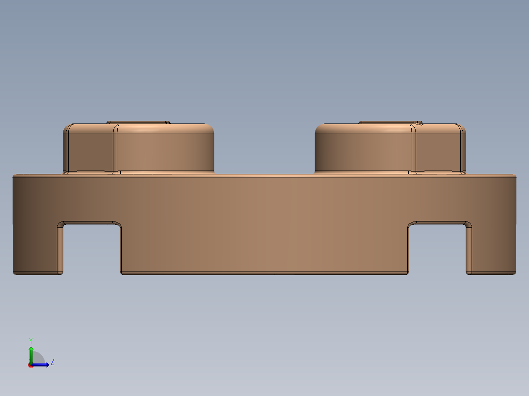 乐高零件 4032 板 2 x 2 圆形-4032 Light Orange Plate 2 x 2 Round.SLDPRT左视图
