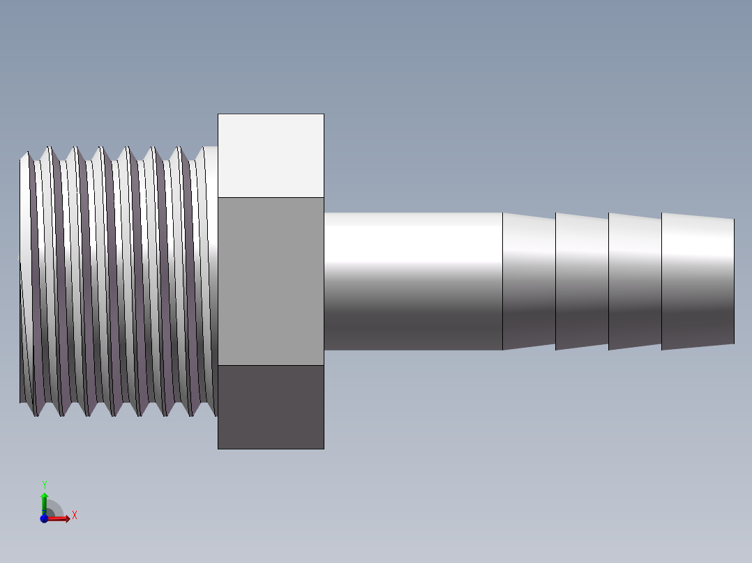 水管接头-有边 [DN15X10.5]前视图