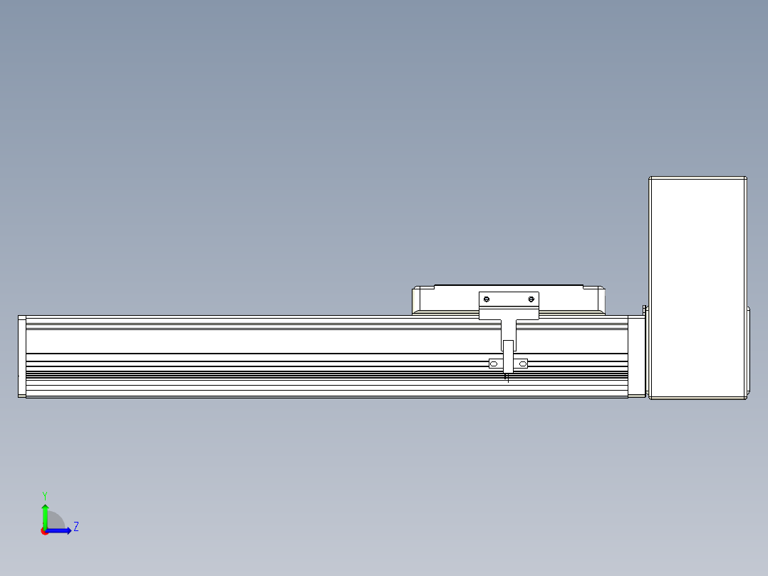 同步带全封闭直线模组TPA-HCB-105D-90-L200-LU-C-P20-N3左视图