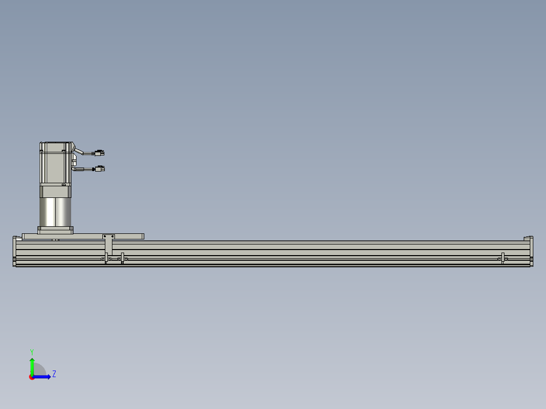 东锦齿条传动DH175G-L167-S950-BU-减速机+750W左视图