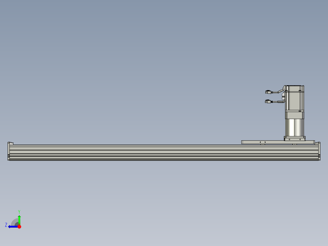 东锦齿条传动DH175G-L167-S950-BU-减速机+750W右视图