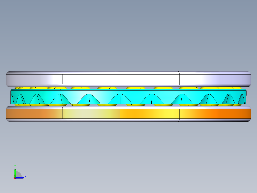 平面推力球轴承51111左视图