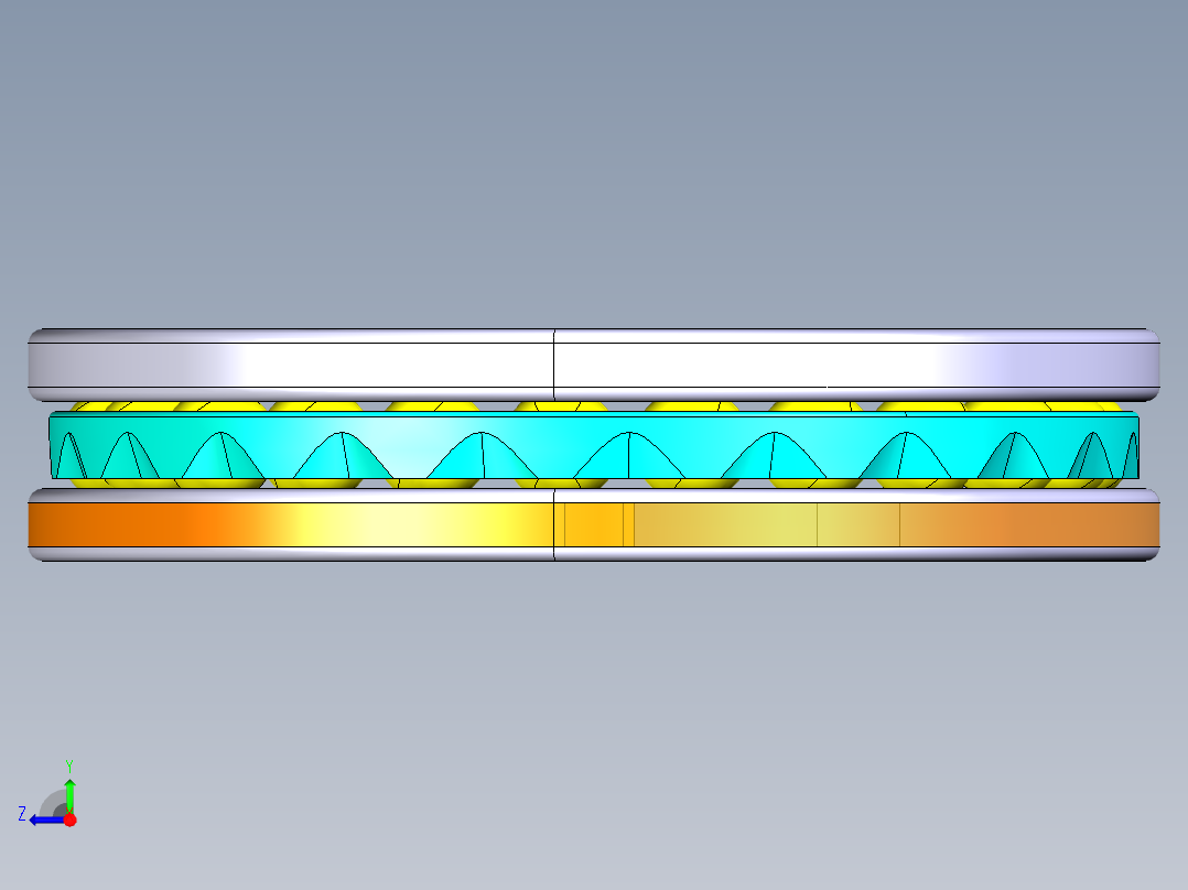 平面推力球轴承51111右视图