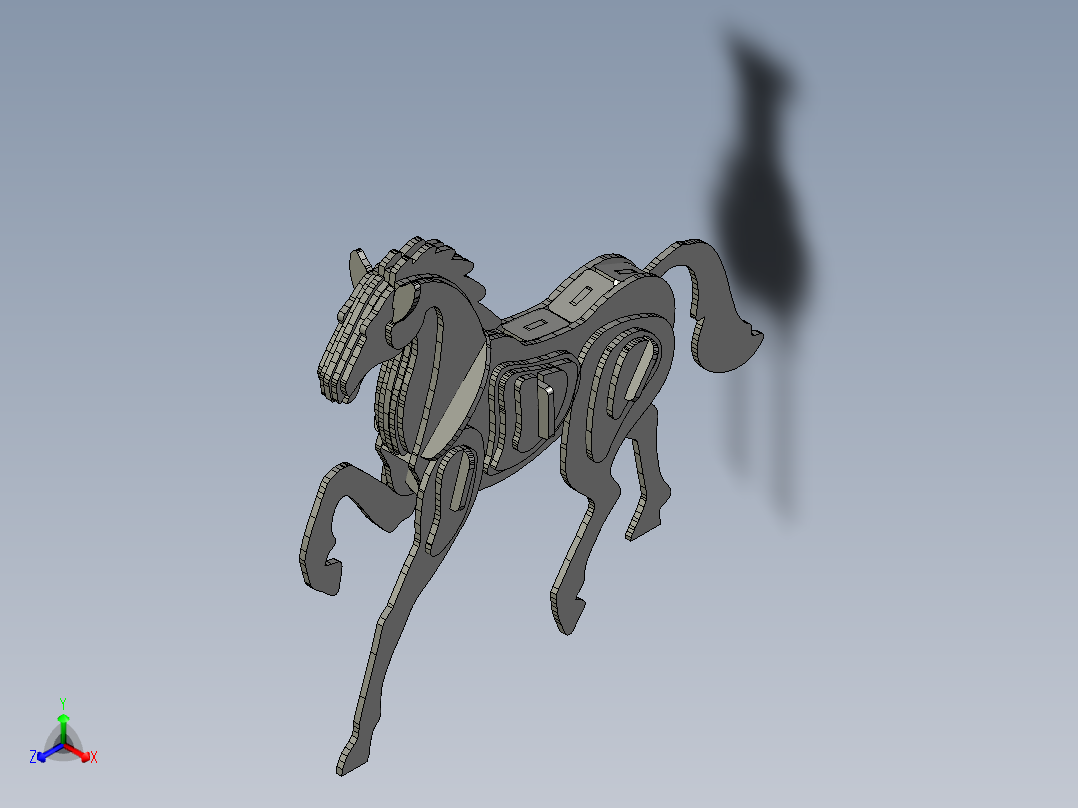 激光下料拼图兔子AutoCAD