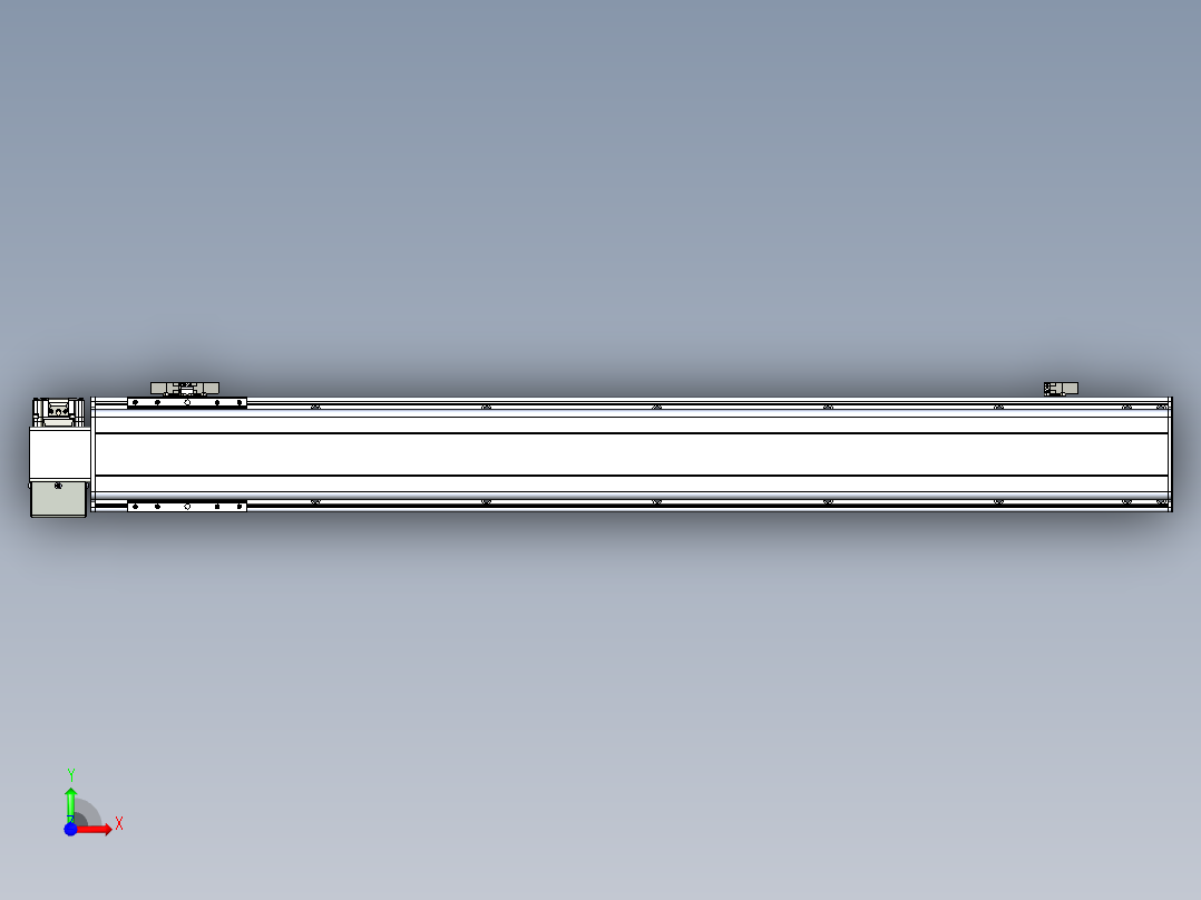 同步带滑台-半封闭B13H-L45-S1000-LD-P40-D3前视图