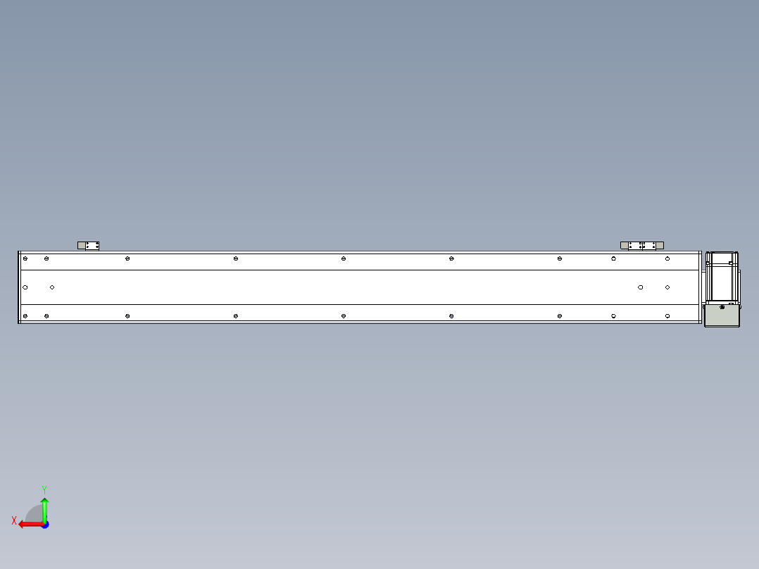 同步带滑台-半封闭B13H-L45-S1000-LD-P40-D3后视图