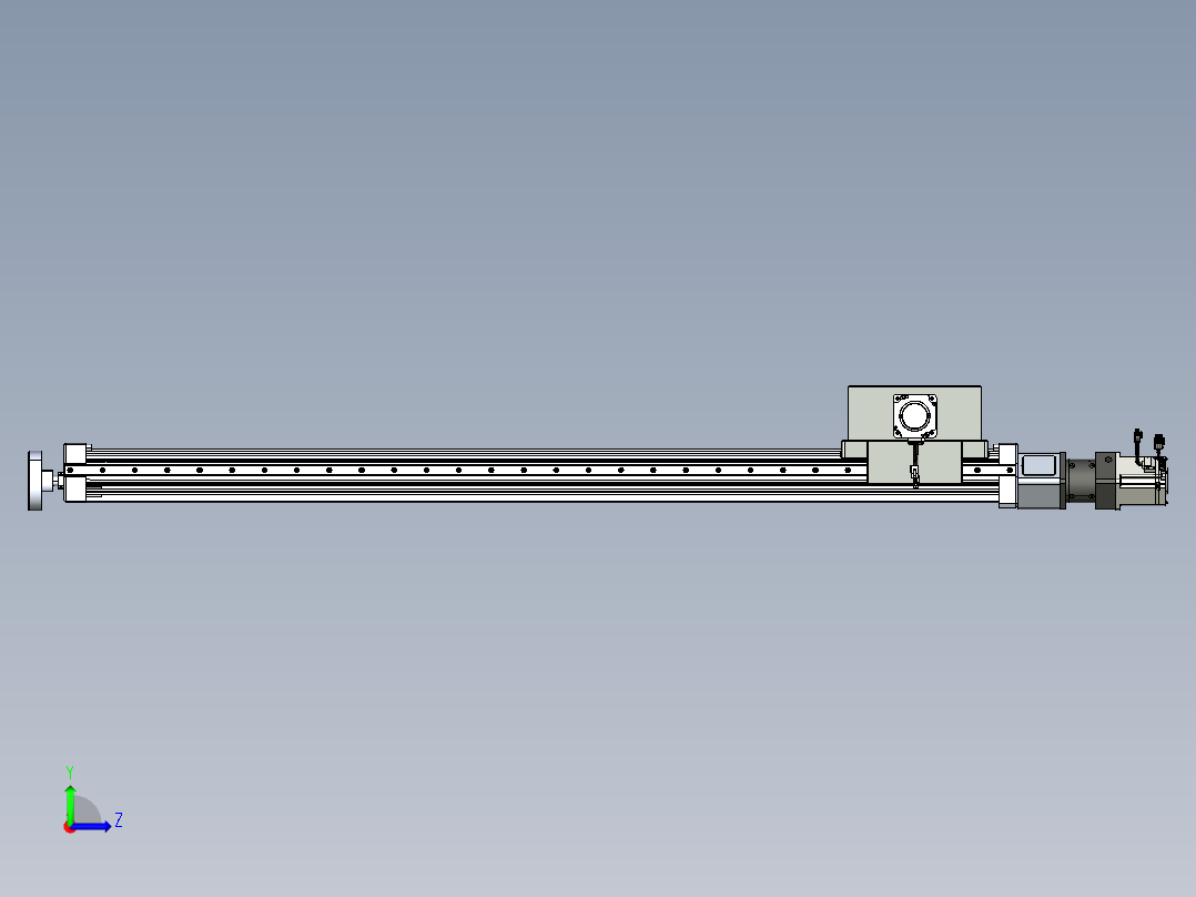 威洛博直线电机模组EB8ZR-L200-S1380-RZP75B5K-ZP755K-MS3左视图