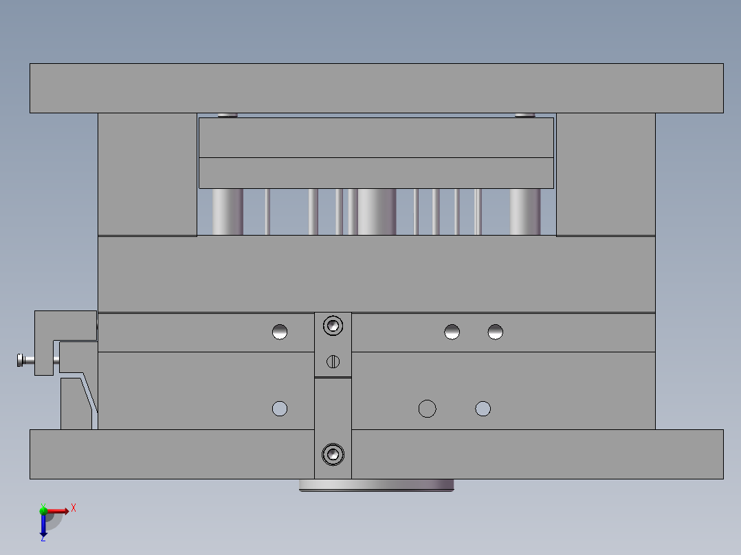 1G158--Setwell电话机机座下壳模具设计 【SolidWorks】俯视图