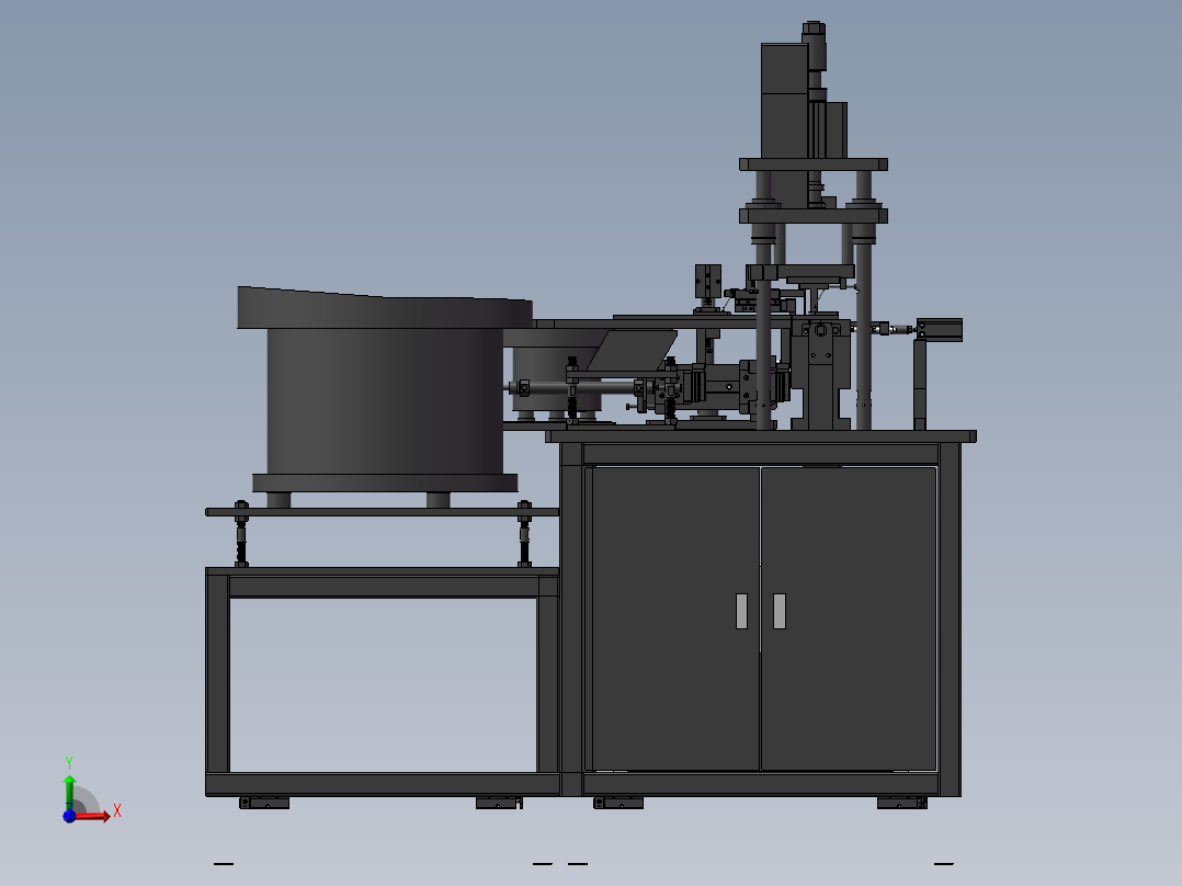 全自动插针铆接机3D模型前视图