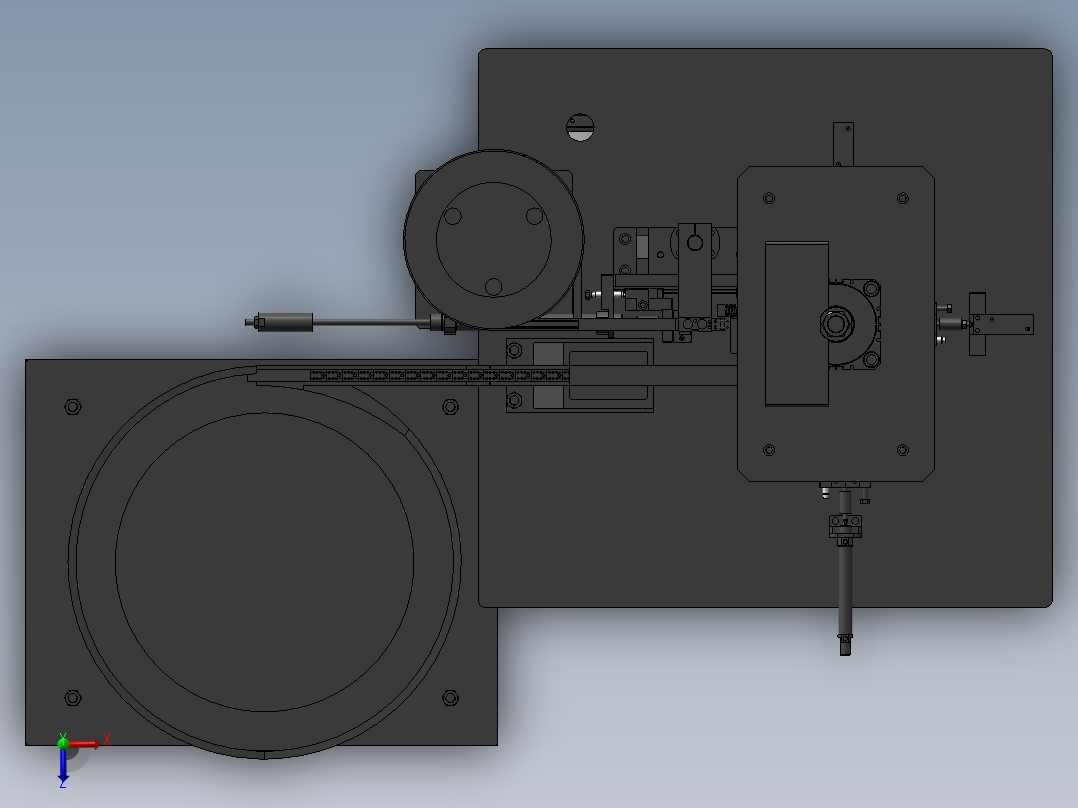 全自动插针铆接机3D模型俯视图