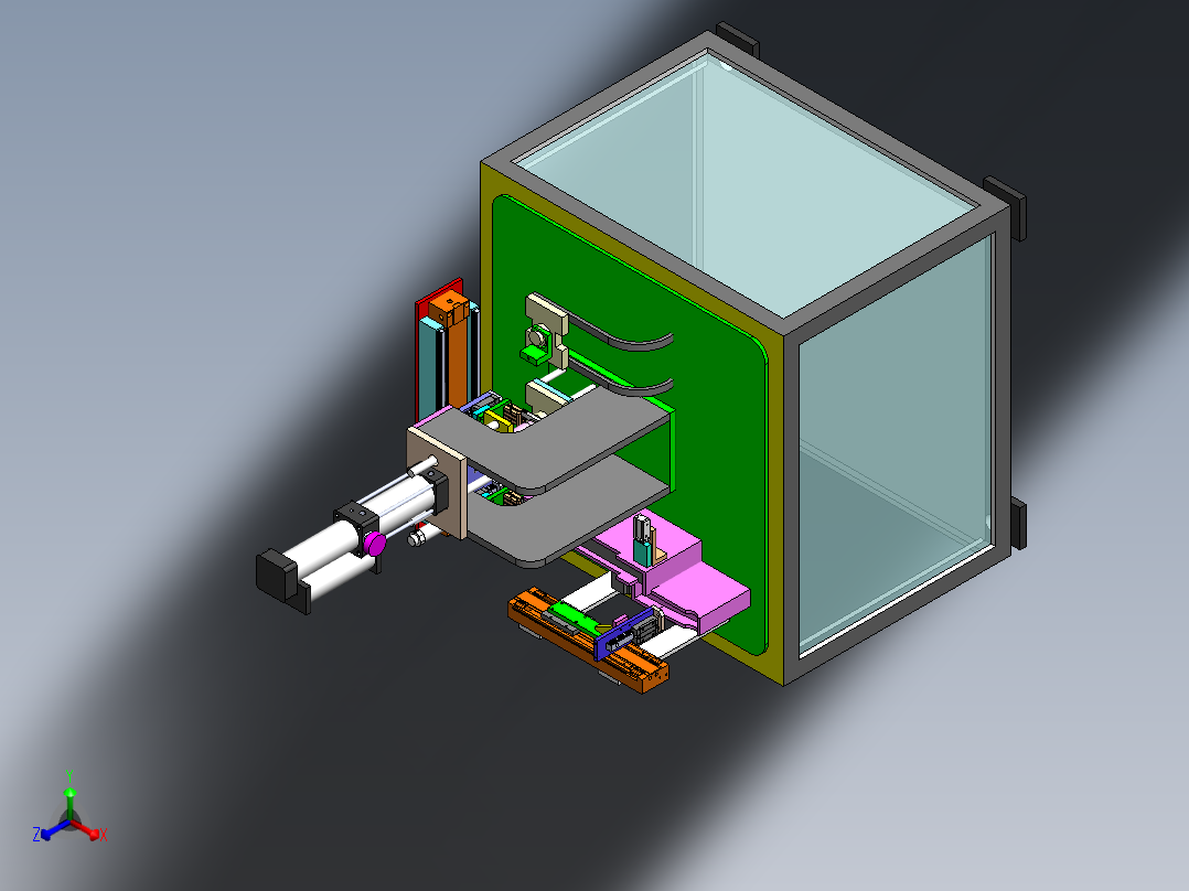 微型开关组装半自动化设备sw17可编辑正等轴测图