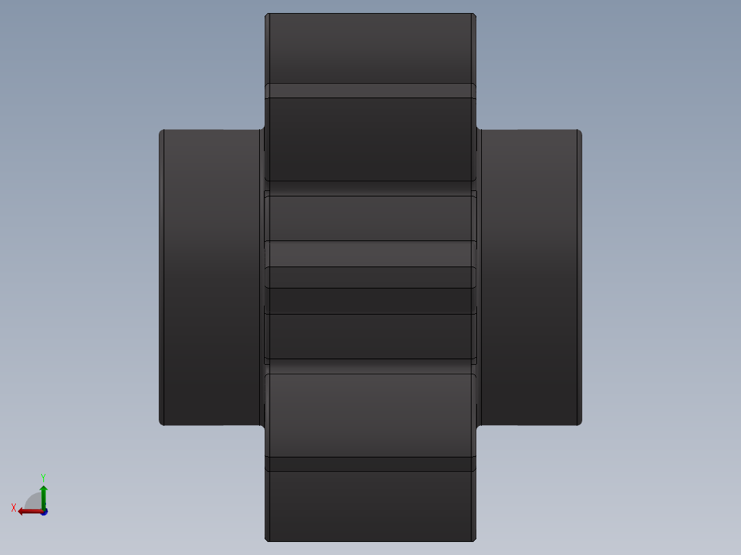 3647 - 4514559 - Dark Stone Grey Technic Gear 8 Tooth.SLDPRT后视图