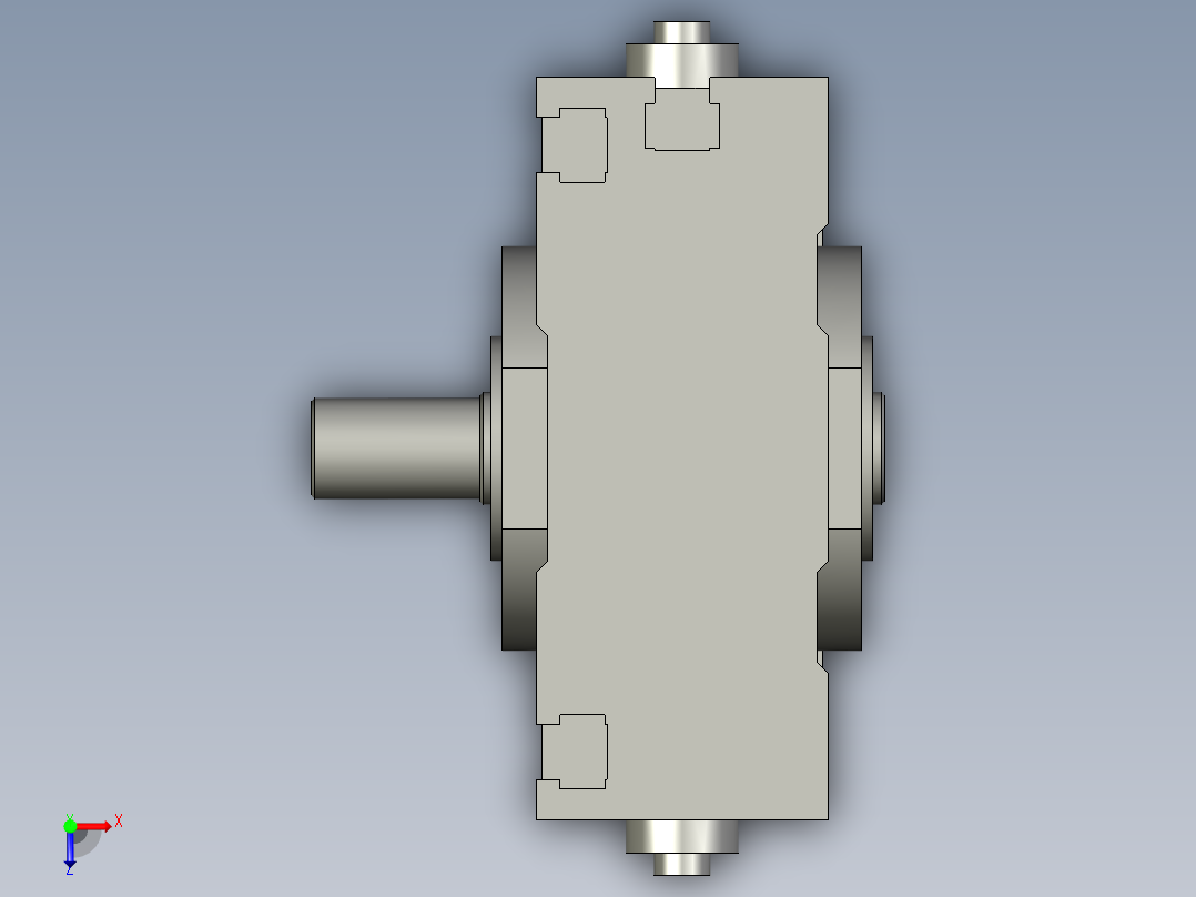 旋转气爪PRC20-180俯视图