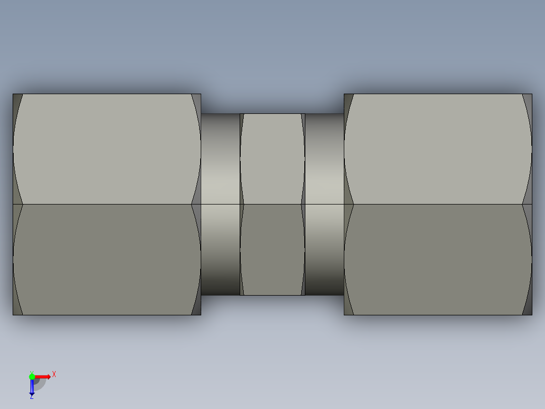 卡套式工业通用硬管接头EO Union G08LCF俯视图