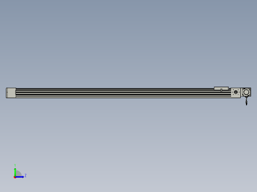 威洛博直线电机模组EB8-L100-S2000-BL-P75-MS3左视图
