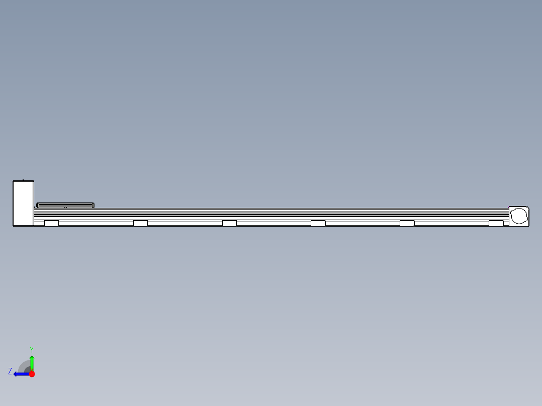 同步带滑台-欧规B8-L88-S1850-L-ZP75-D3-N10右视图